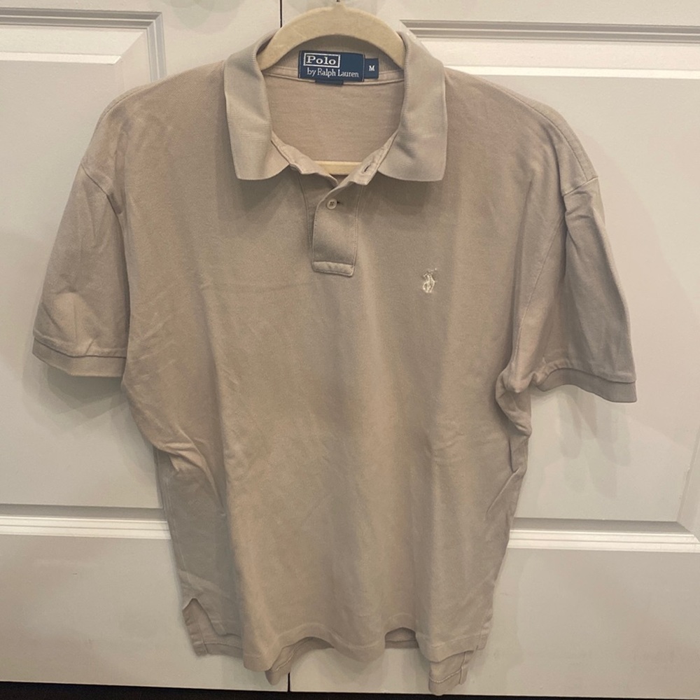 Polo by Ralph Lauren Beige/Cream Collared Shirt Size Medium